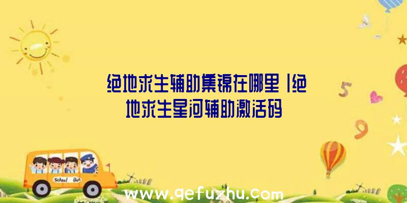 「绝地求生辅助集锦在哪里」|绝地求生星河辅助激活码